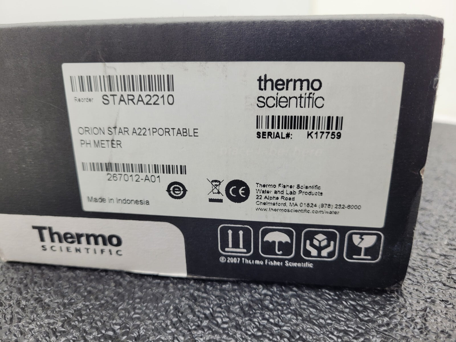 Thermo Orion STARA2210 Star A221 Portable pH Meter New in box, no power adapter.