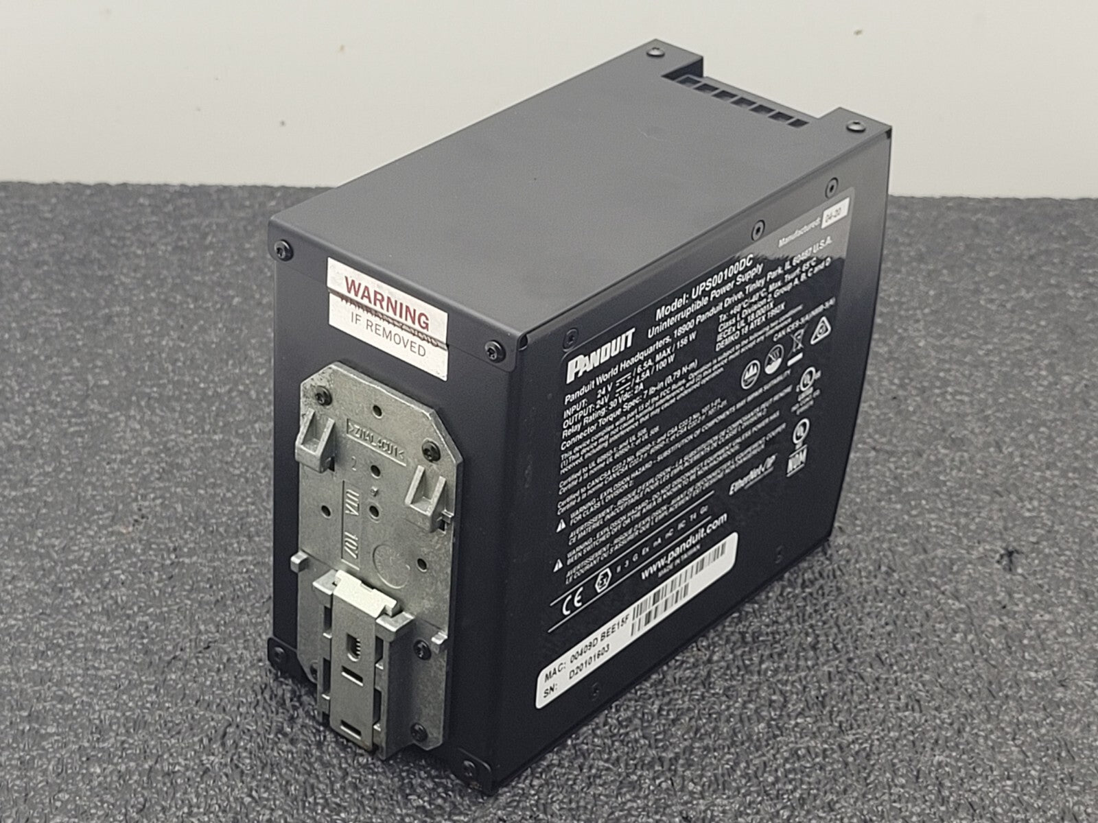 Panduit UPS UPS00100DC Uninterruptible Power Supply 100W 24VDC, Maintenance Free