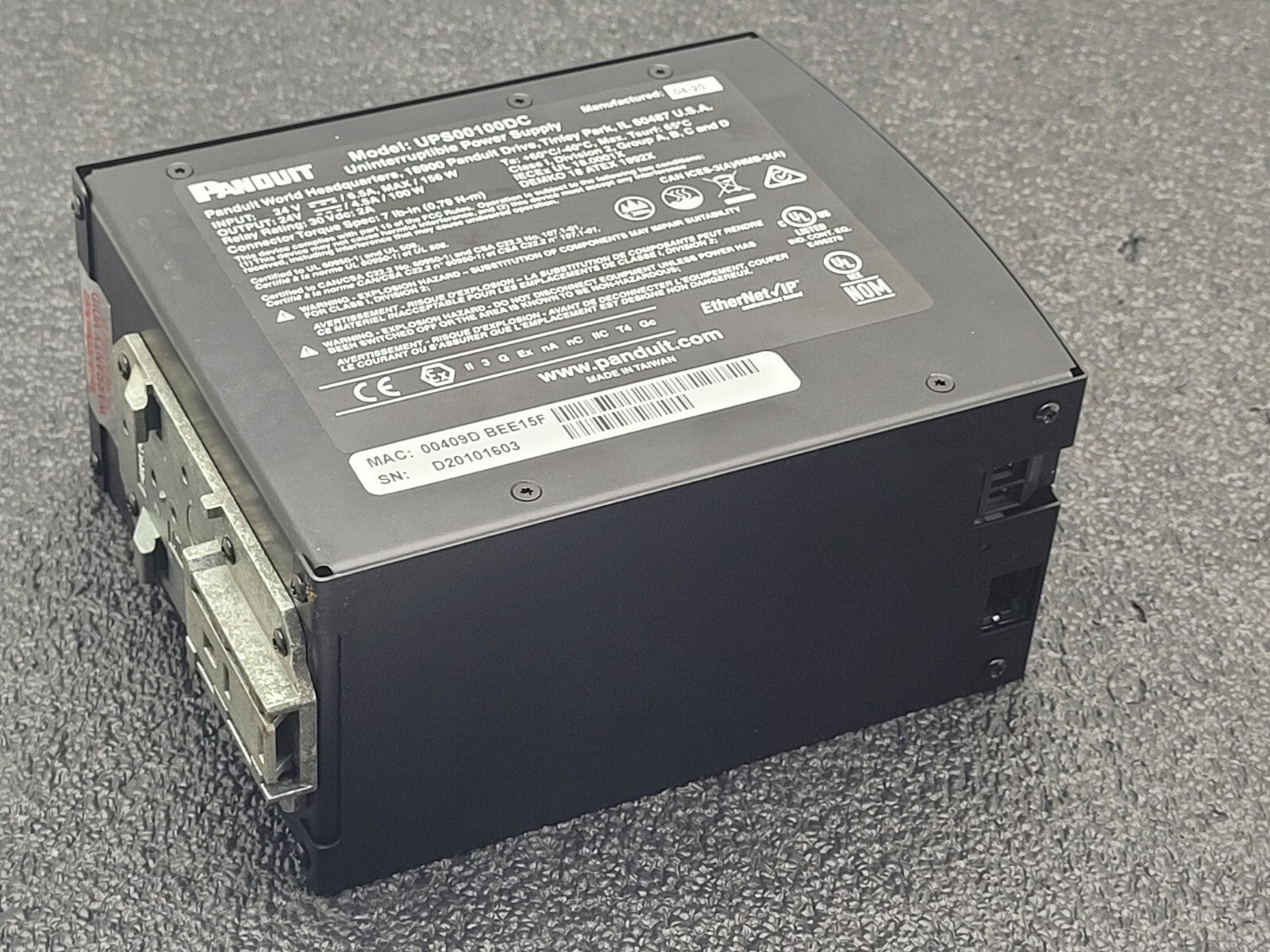 Panduit UPS UPS00100DC Uninterruptible Power Supply 100W 24VDC, Maintenance Free