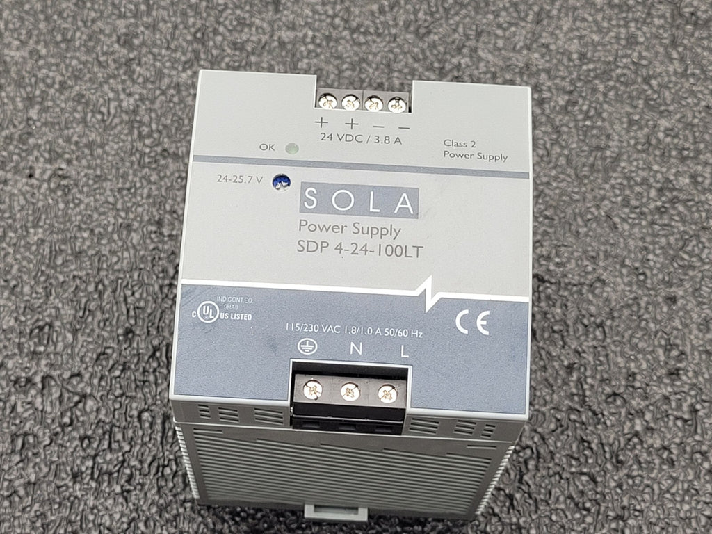 SOLA / Power Supply / SDP 4-24-100LT 115-230VAC Input 24VDC 3.8A Ouput Din Rail