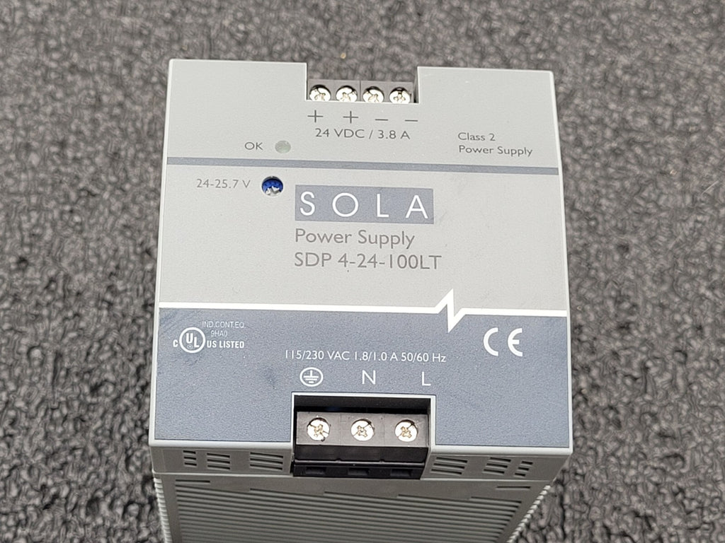 SOLA / Power Supply / SDP 4-24-100LT 115-230VAC Input 24VDC 3.8A Ouput Din Rail