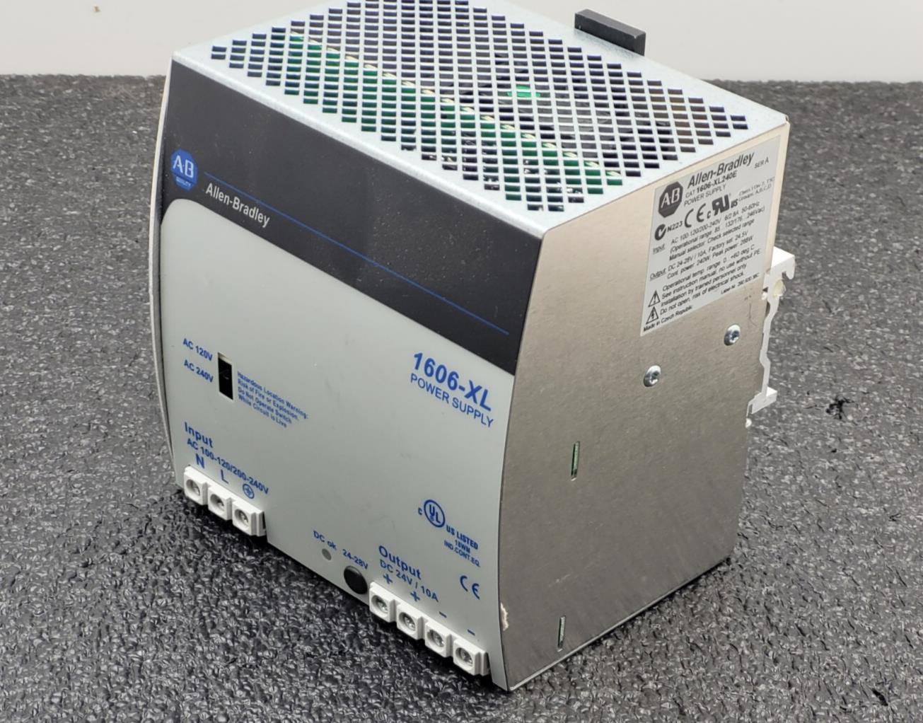 Allen Bradley 1606-XL240E Power Supply 24-28 VDC, 10A DIN Rail Mount