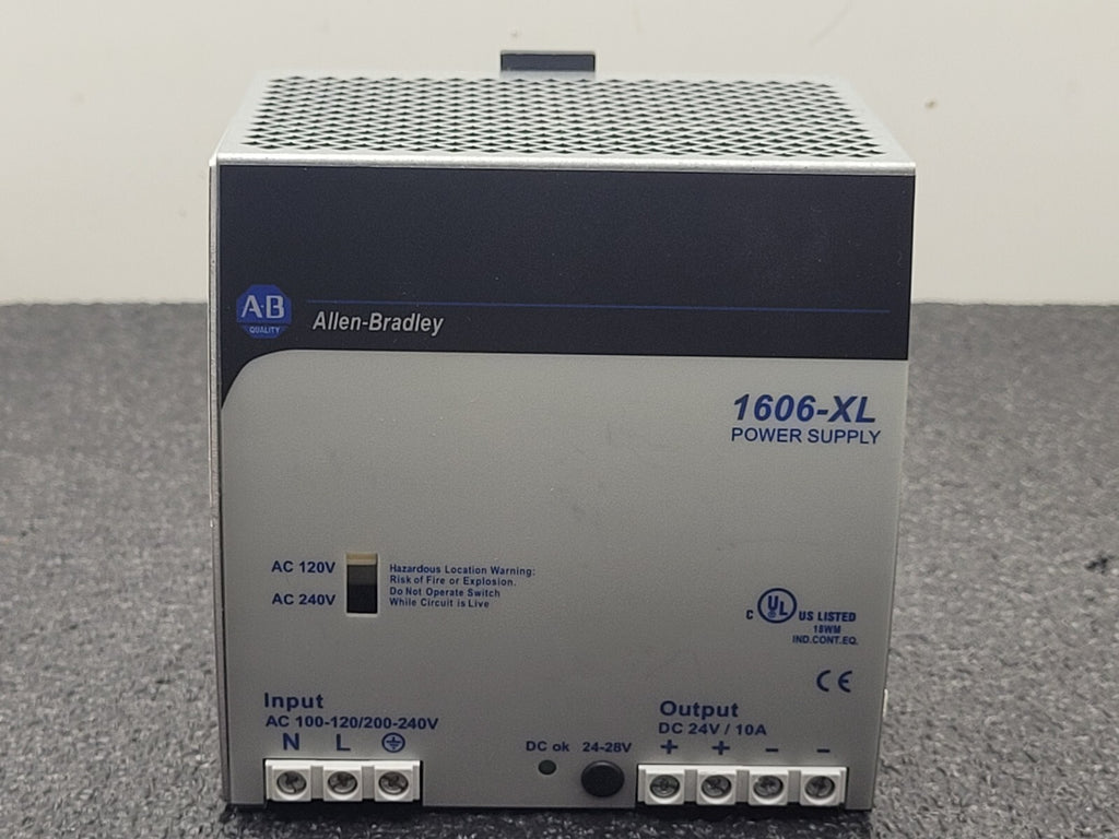 Allen Bradley 1606-XL240E Power Supply 24-28 VDC, 10A DIN Rail Mount