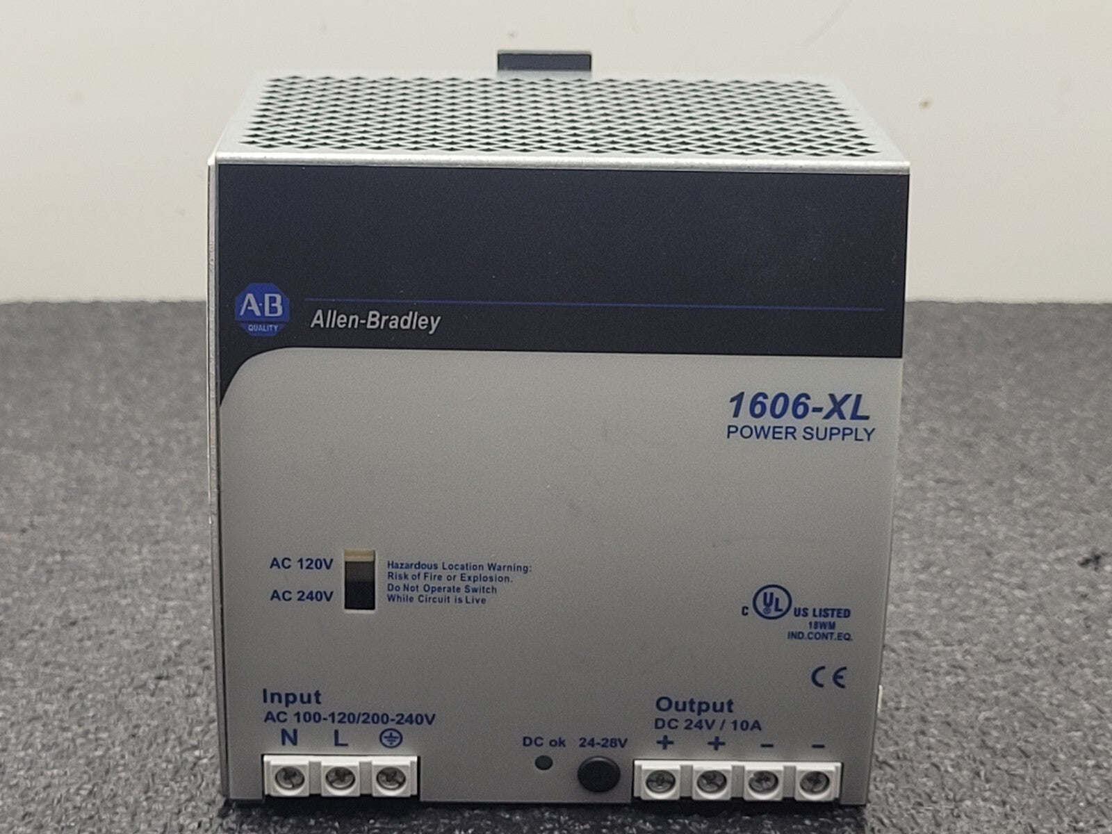 Allen Bradley 1606-XL240E Power Supply 24-28 VDC, 10A DIN Rail Mount
