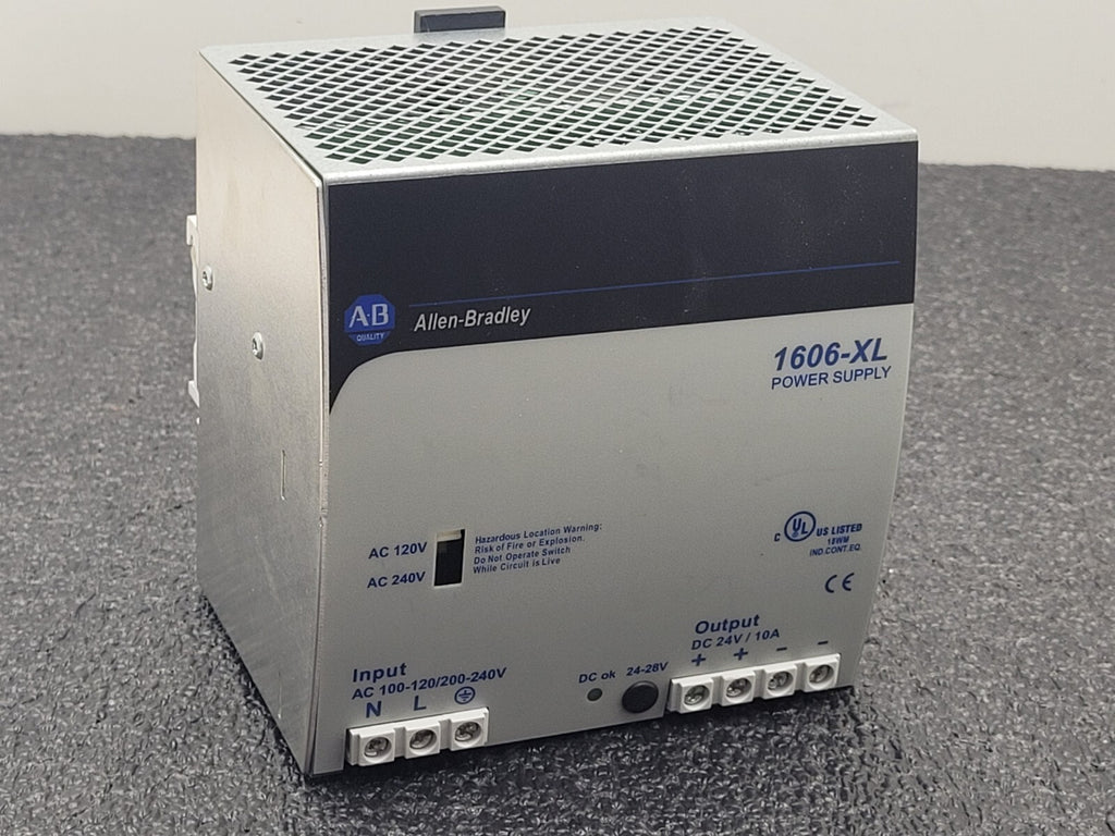 Allen Bradley 1606-XL240E Power Supply 24-28 VDC, 10A DIN Rail Mount