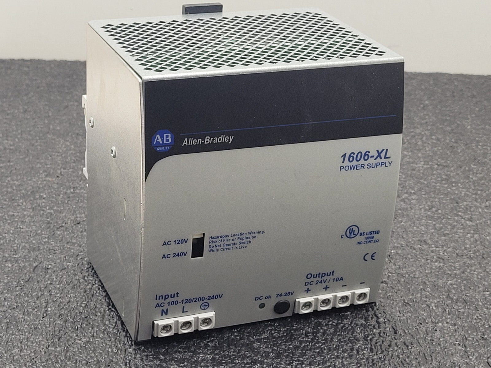 Allen Bradley 1606-XL240E Power Supply 24-28 VDC, 10A DIN Rail Mount