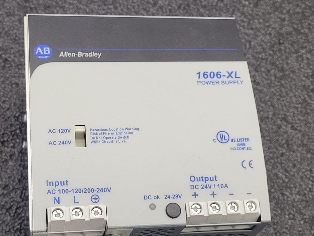 Allen Bradley 1606-XL240E Power Supply 24-28 VDC, 10A DIN Rail Mount