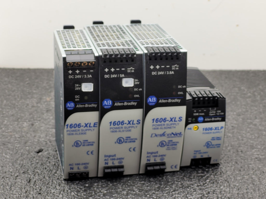 Lot of 4x Allen Bradley 1606-XLP50B/XLE80E/XLS120E/XLSDNET4 24VDC Power Supply