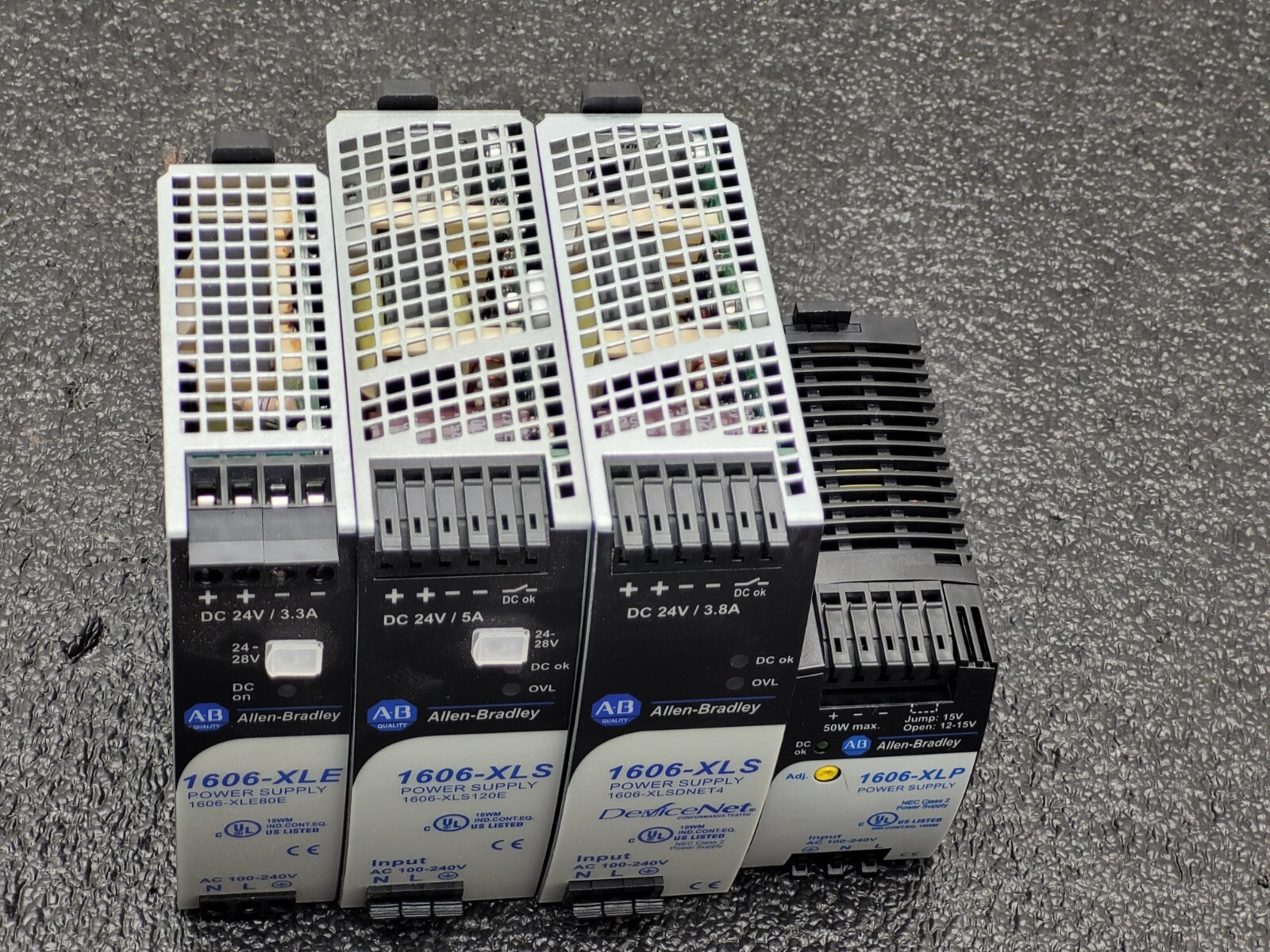 Lot of 4x Allen Bradley 1606-XLP50B/XLE80E/XLS120E/XLSDNET4 24VDC Power Supply