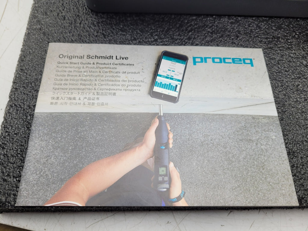 Proceq Schmidt Live 340 01 200 Digital Concrete Rebound Test Hammer (10-70mPa)