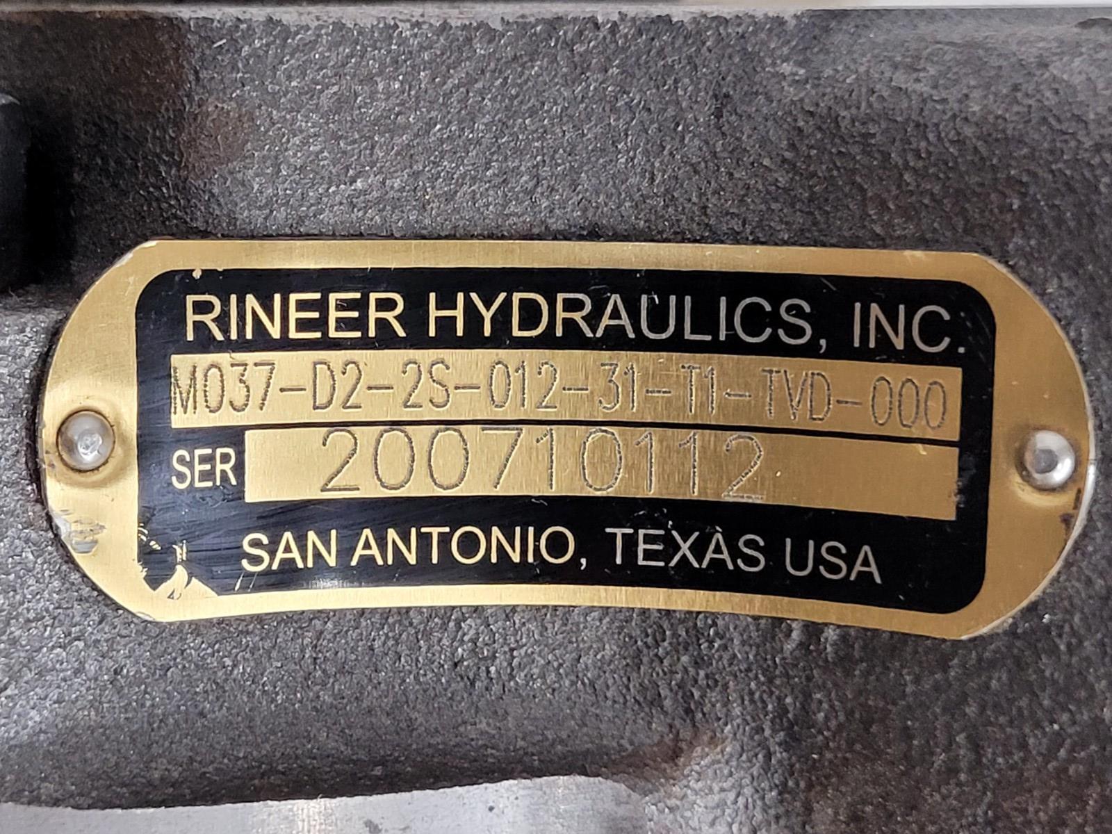 Rineer Rexroth Bosch M037-D2-012-31-T1-TVD-000 Hydraulic Vane Motor