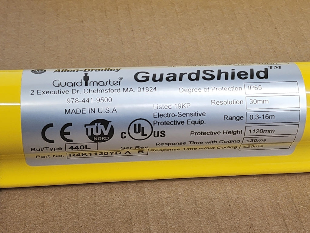 Allen Bradley GuardShield Light Curtain Pair R4K1120YD AB T4K1120YD AA 1120mm