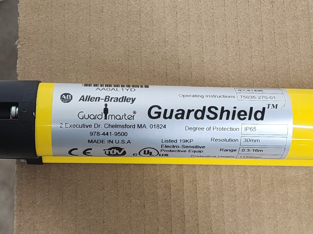 Allen Bradley GuardShield Light Curtain Pair R4K1120YD AB T4K1120YD AA 1120mm