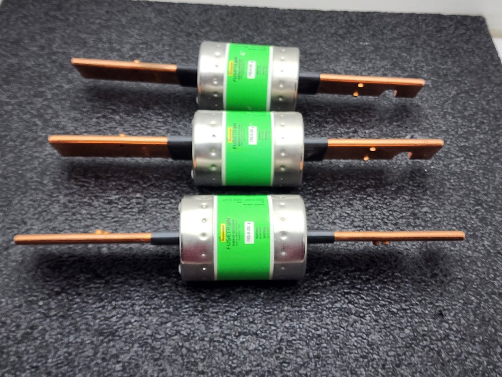 3x Cooper Bussmann FRS-R-350 Fusetron Blade Fuse Rk5 350a Amp 600v-ac 300v-dc
