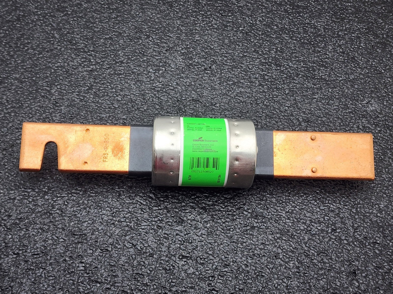 3x Cooper Bussmann FRS-R-350 Fusetron Blade Fuse Rk5 350a Amp 600v-ac 300v-dc