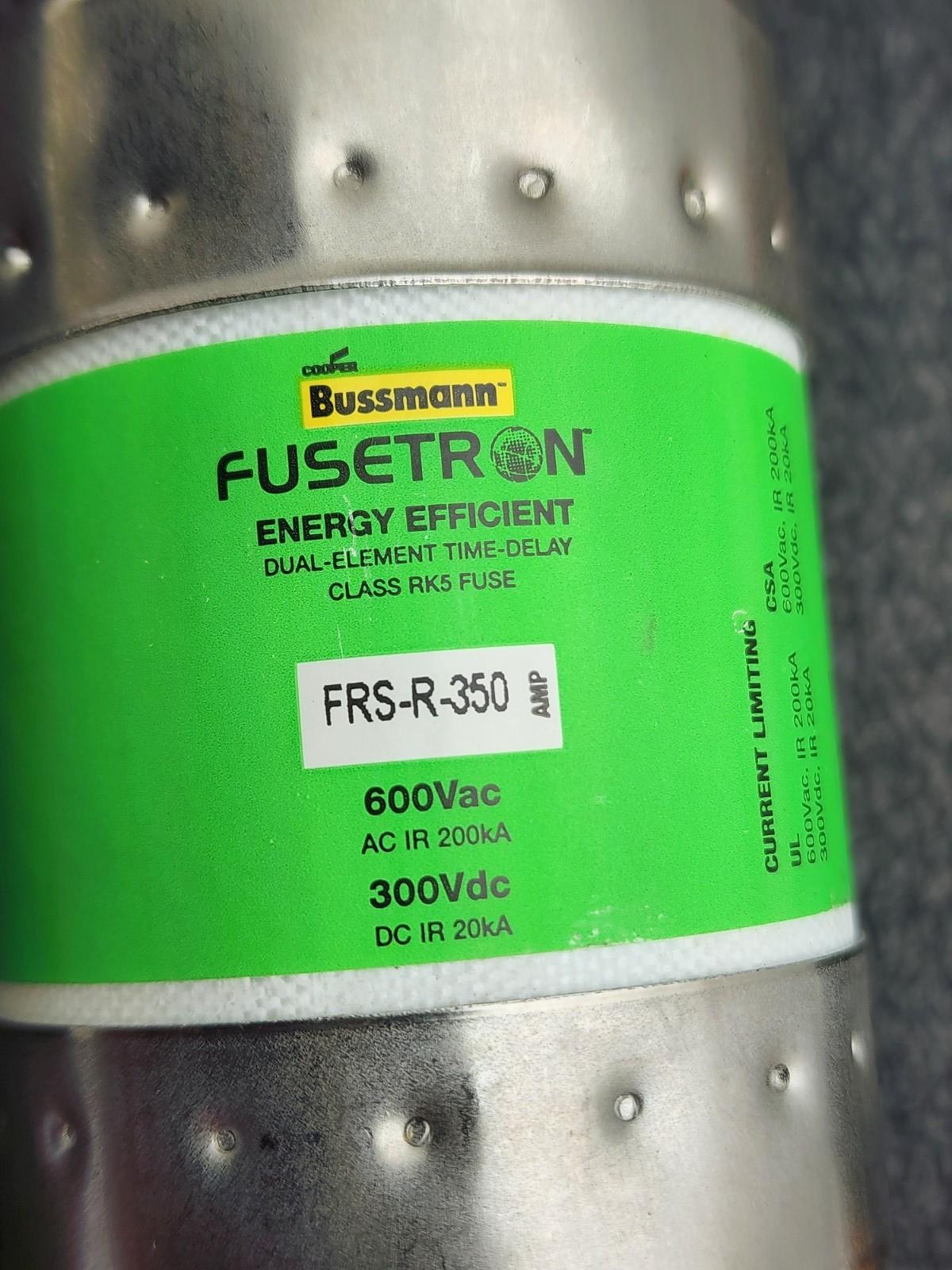 3x Cooper Bussmann FRS-R-350 Fusetron Blade Fuse Rk5 350a Amp 600v-ac 300v-dc