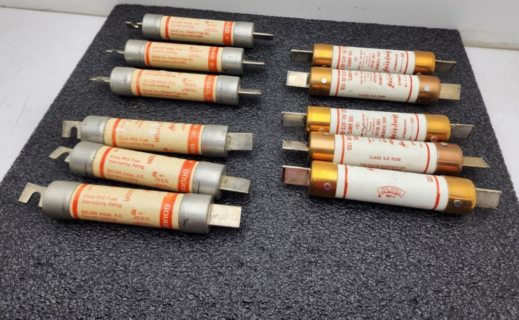 Lot of 11 - Shawmut Amp-Trap ATS-DE 100R  /ATS-DE 100  Dual Element Time delay