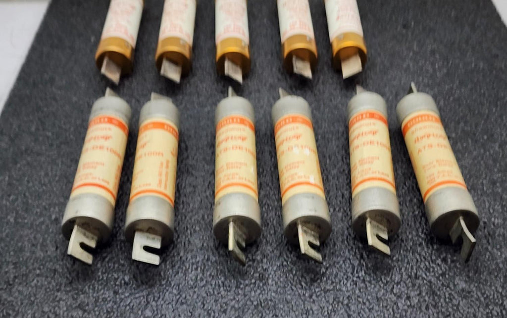 Lot of 11 - Shawmut Amp-Trap ATS-DE 100R  /ATS-DE 100  Dual Element Time delay