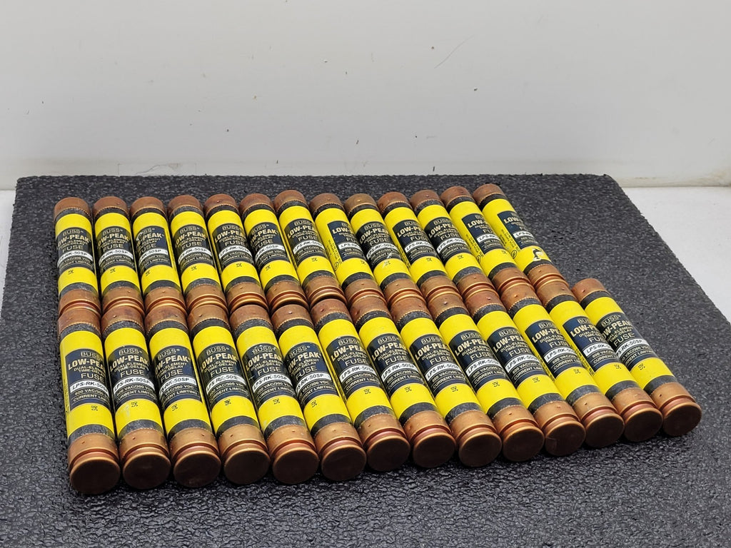 Lot of 27x Bussmann LPS-RK-50SP Low-Peak Dual Element Time Delay Fuse 600VAC 50A