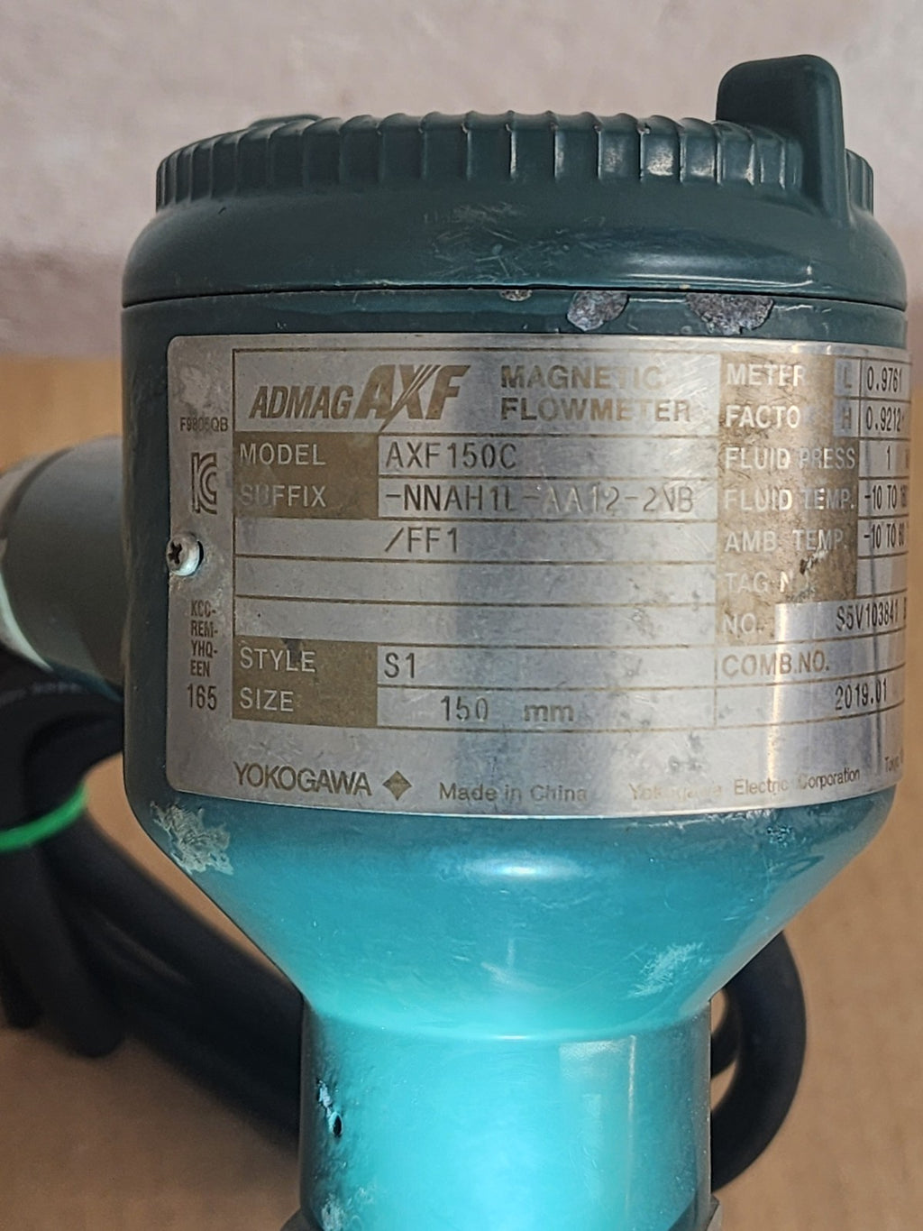 Yokogawa  Magnetic Flow Meter ADMAG AXF150C-NNAH1L-AA12-2NB/FF1 150mm 2019