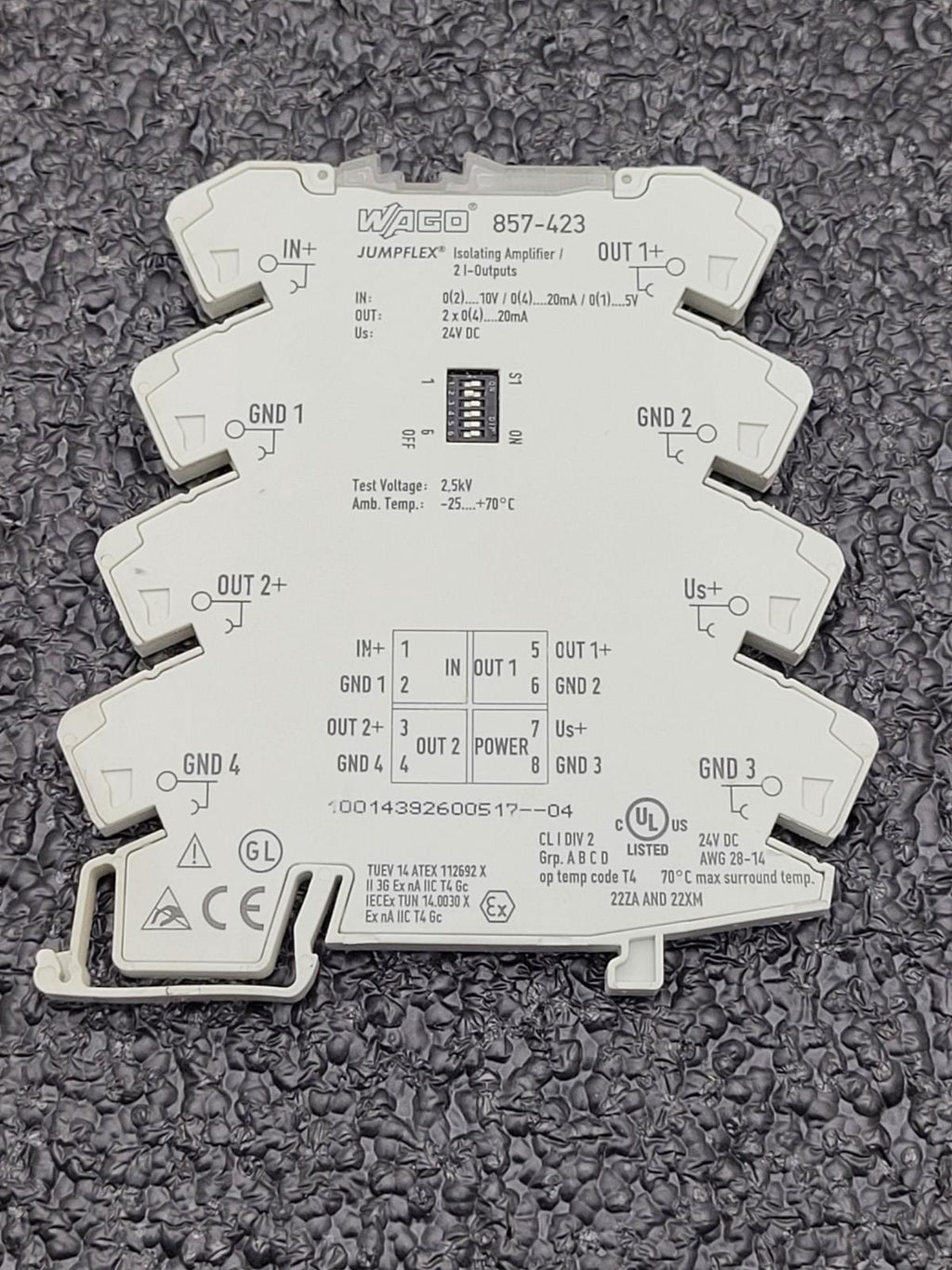 Wago 857-423 Jumpflex Isolating Amplifier Signal Conditioner Signal Splitter