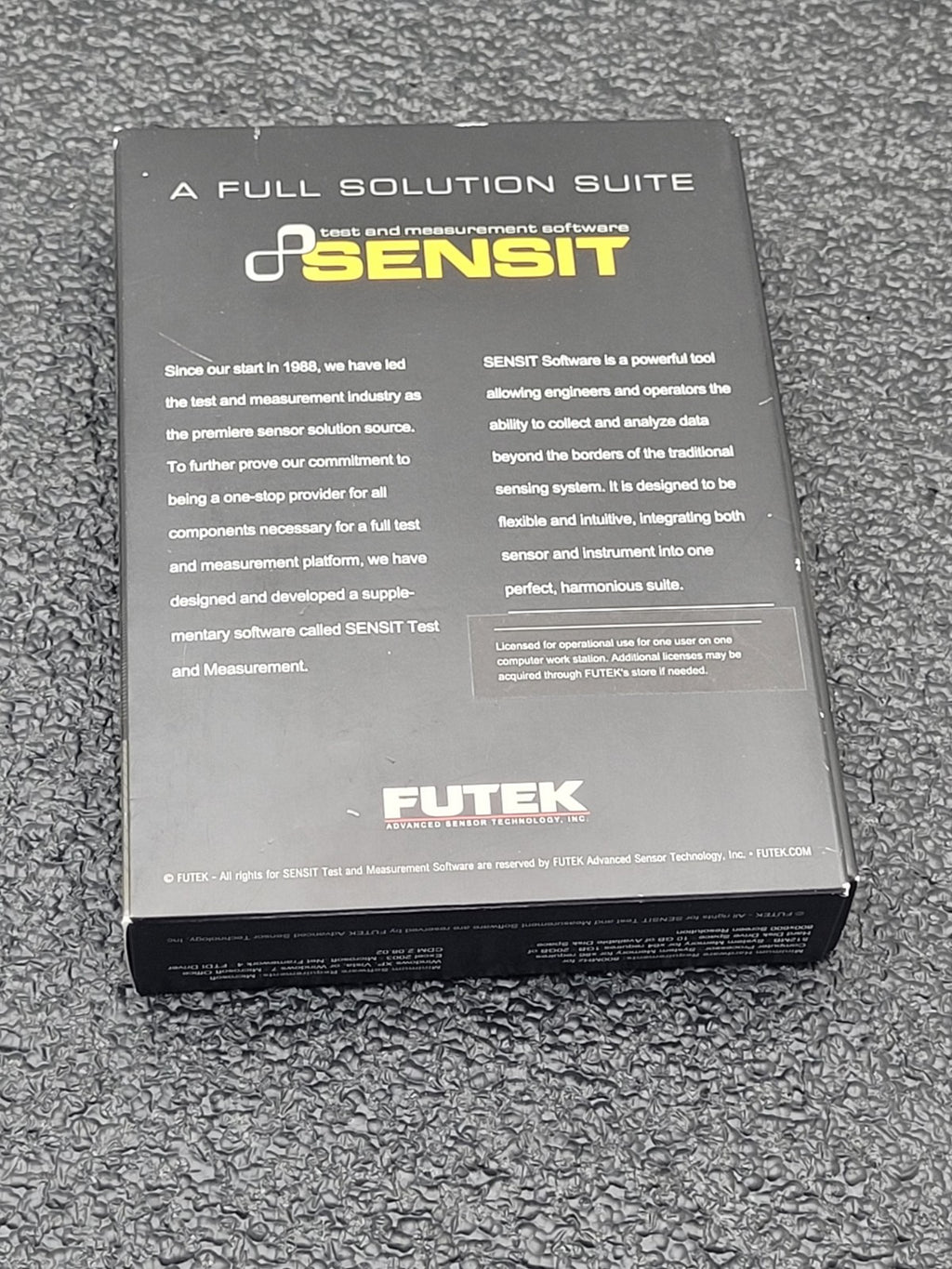 Futek FSH04877 Sensit Sensor Test And Measurement Software Version 2.3 USB