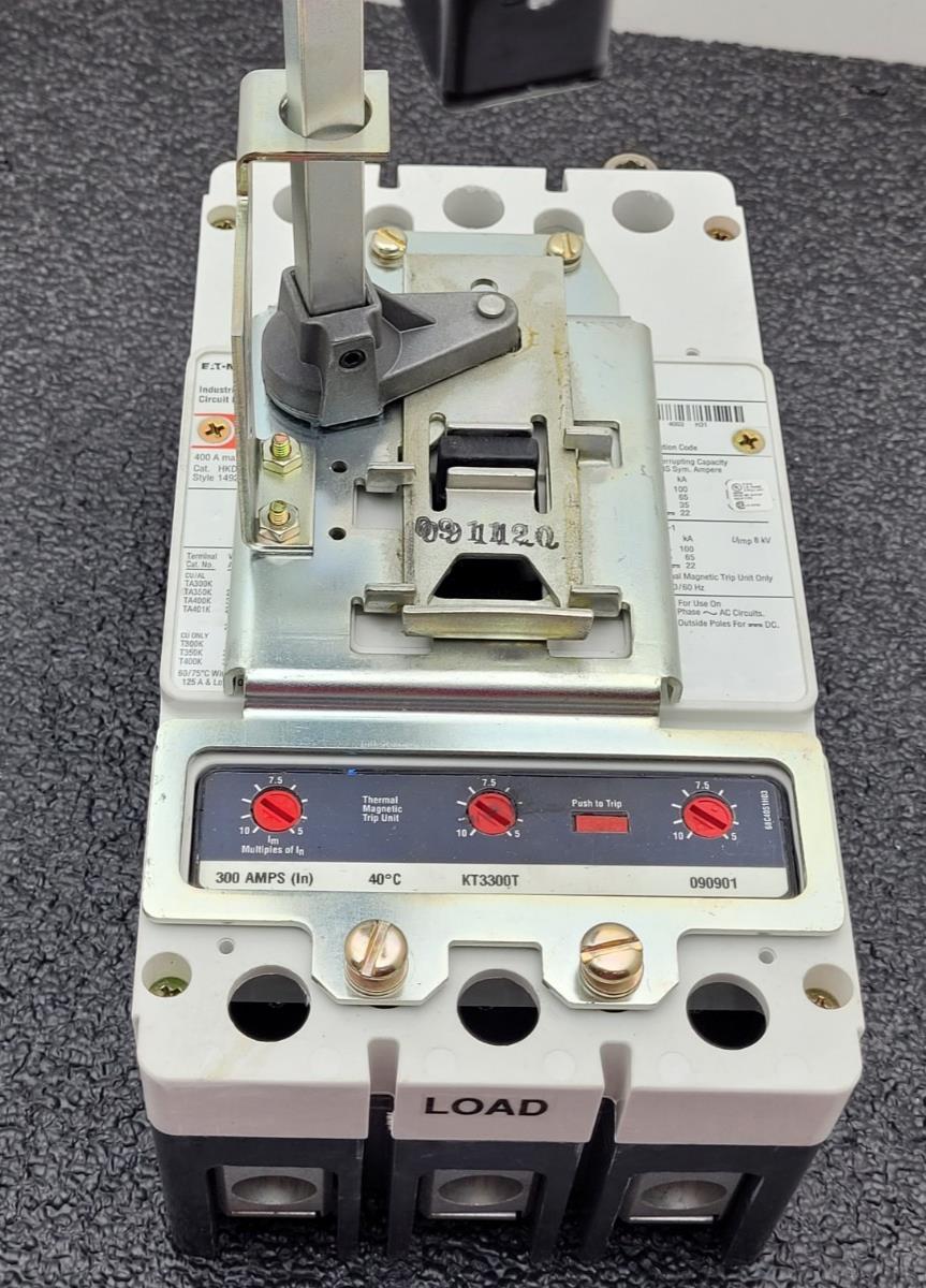 Eaton Cutler Hammer HKD3400F / HKD 65K 3-pole 600V 400A Breaker w/ KT3400T trip