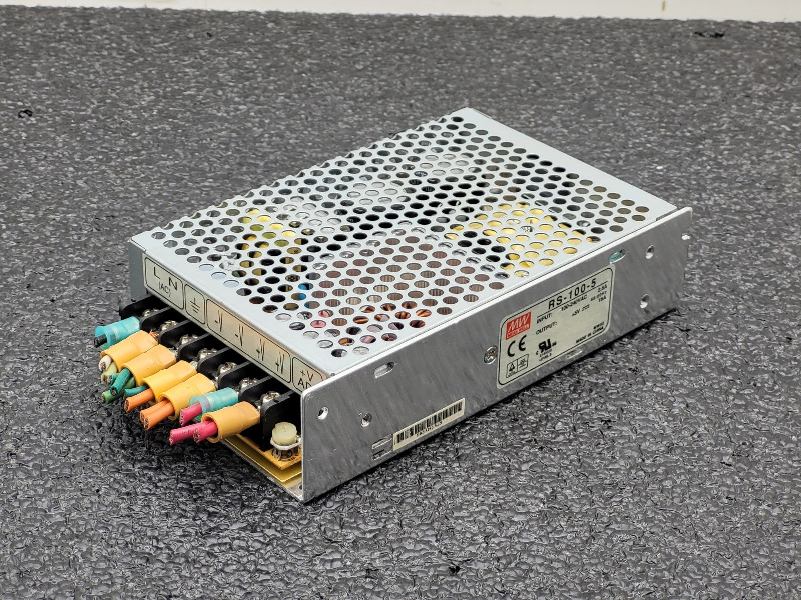 Lot of 22 Mean Well RS-100-5  / S-100F-5 Power Supply 100W 5VDC/16A, 5VDC/20A