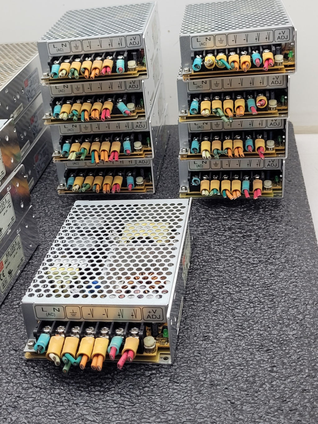 Lot of 22 Mean Well RS-100-5  / S-100F-5 Power Supply 100W 5VDC/16A, 5VDC/20A