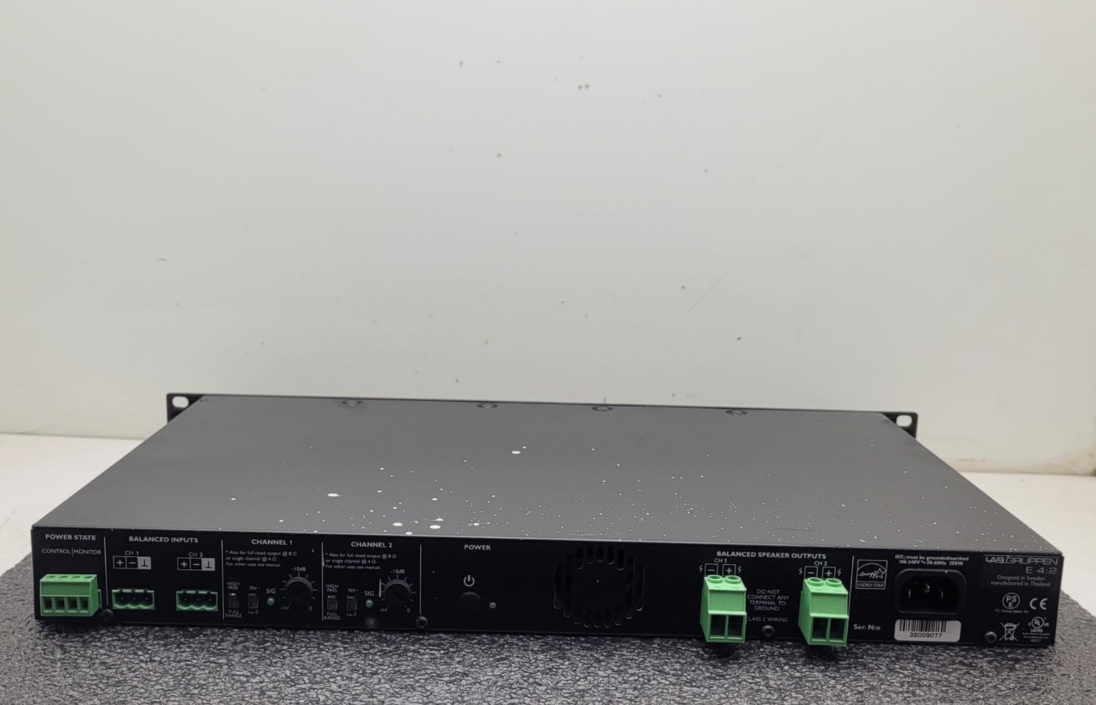 Lab Gruppen E Series 4:2 400W 2 Independent Output Rackmount Audio Amplifier