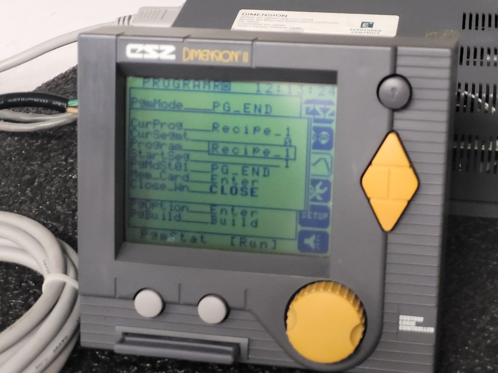 CSZ Temperature Chamber Controls Eurotherm Dimension II 8705 Subdim 39501 39700