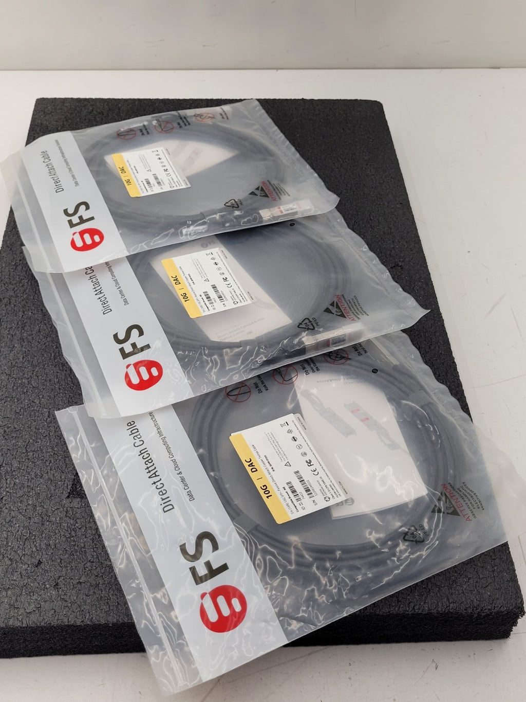 lot of 3 new 10G SPF+ Passive Direct Attach Copper Twinax Cable, p/n SFPP-PC05