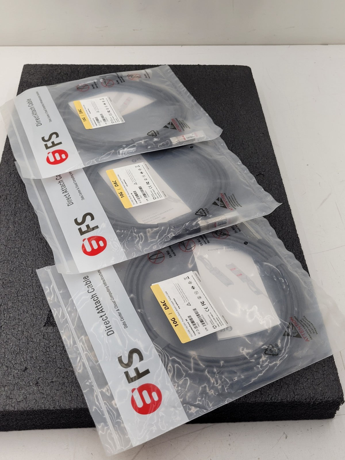 lot of 3 new 10G SPF+ Passive Direct Attach Copper Twinax Cable, p/n SFPP-PC05