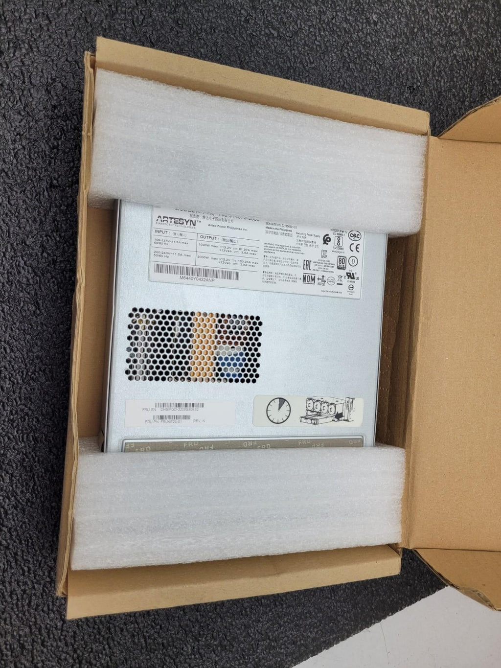 ARTESYN 700-014575-0800 Hot Swap Server Power Supply 2000W.