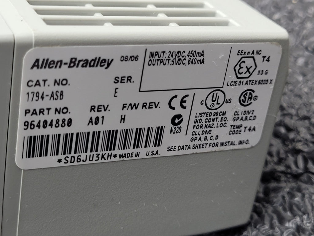 Allen Bradley  1794-IE4X0E2/OB16/IB16/ASB  SER.B Flex I/O Analog Module  24VDC