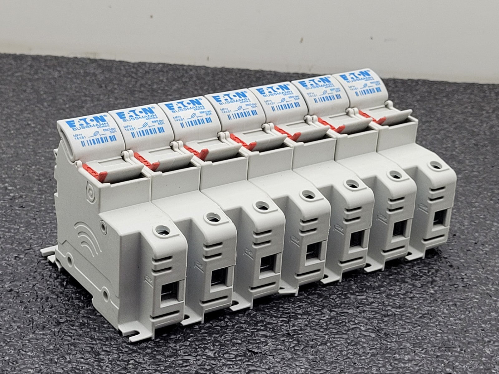 Lot of 5 Eaton Bussman MFH 14x51 50A 690V CH14DU FUSE HOLDER 2x 2 fuse 3x 1 fuse