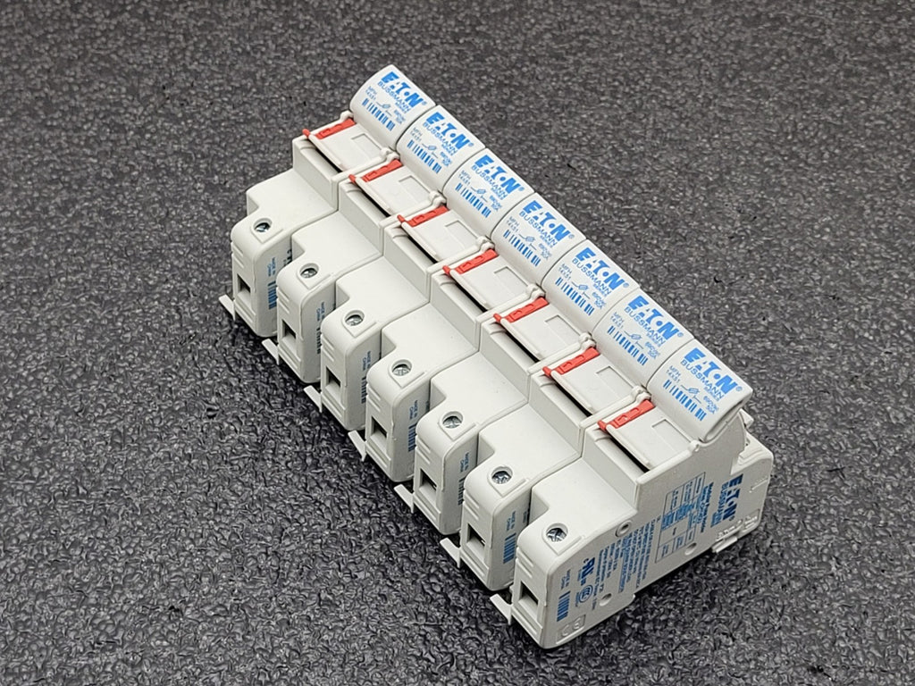 Lot of 5 Eaton Bussman MFH 14x51 50A 690V CH14DU FUSE HOLDER 2x 2 fuse 3x 1 fuse