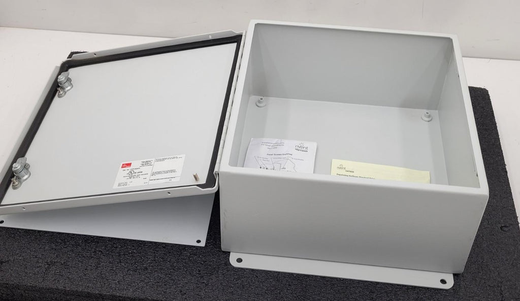 Hoffman NVent A1212CHFL Panel Enclosure White Type 4, 12 w/ backing plate