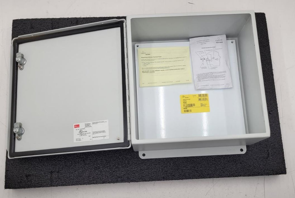 Hoffman NVent A1212CHFL Panel Enclosure White Type 4, 12 w/ backing plate