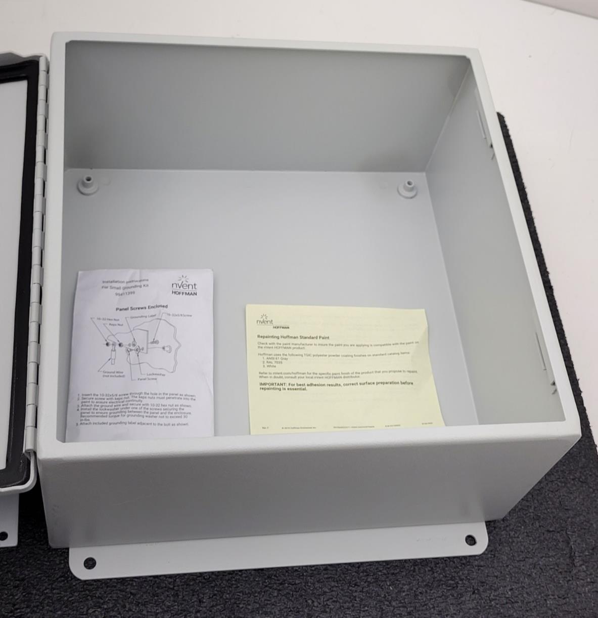 Hoffman NVent A1212CHFL Panel Enclosure White Type 4, 12 w/ backing plate