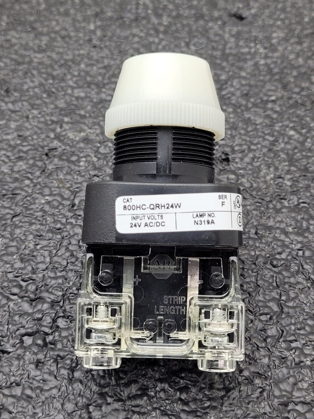 Lot of 3x ALLEN-BRADLEY AB  800HC-QRH24W QRH24G Pilot Lite 2x White 1x Green NEW