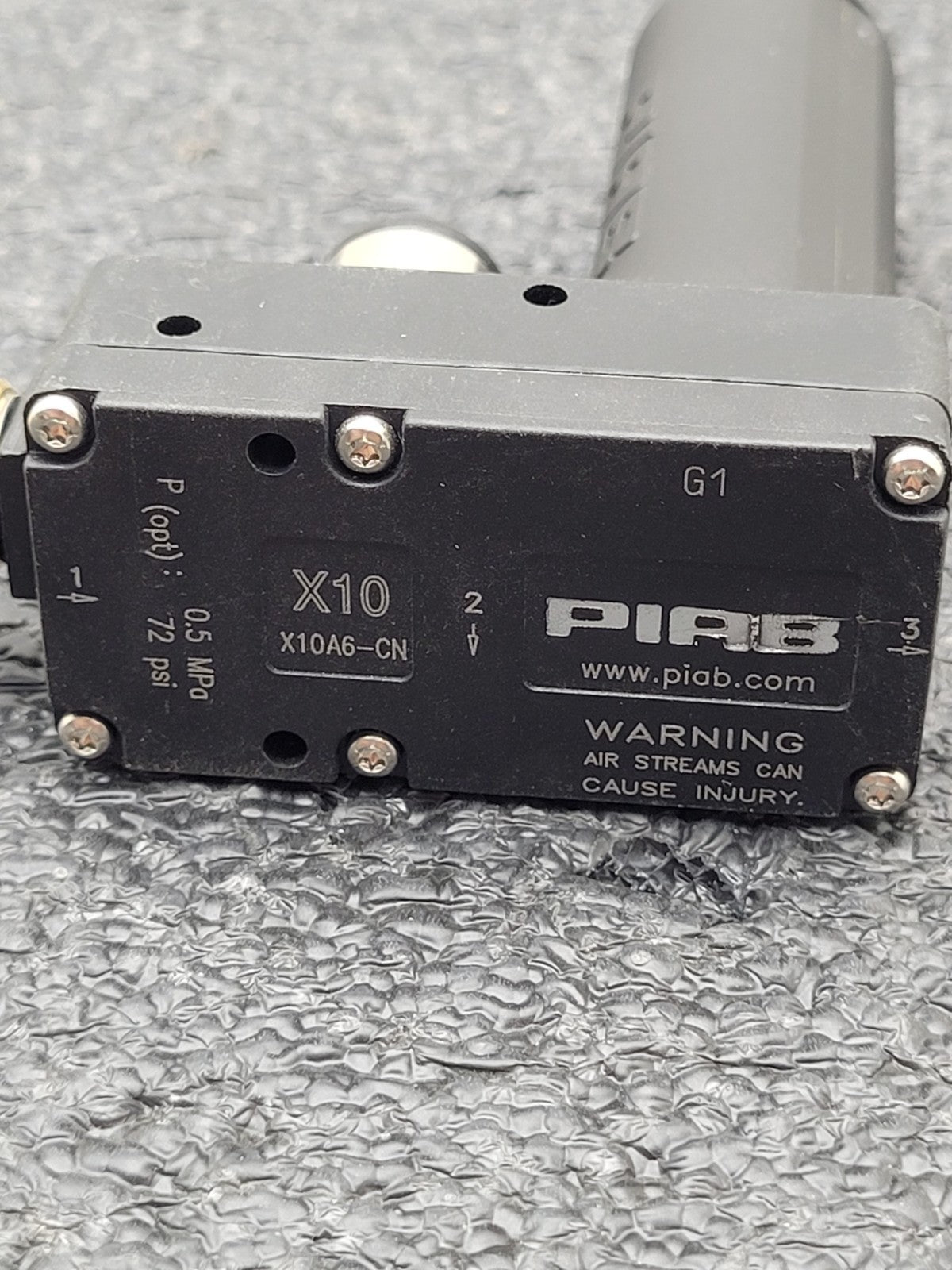 PIAB X10 X10A6-CN 32.16.009 0.5 MPa 72 PSI Air Venturi Vacuum Generator Valve