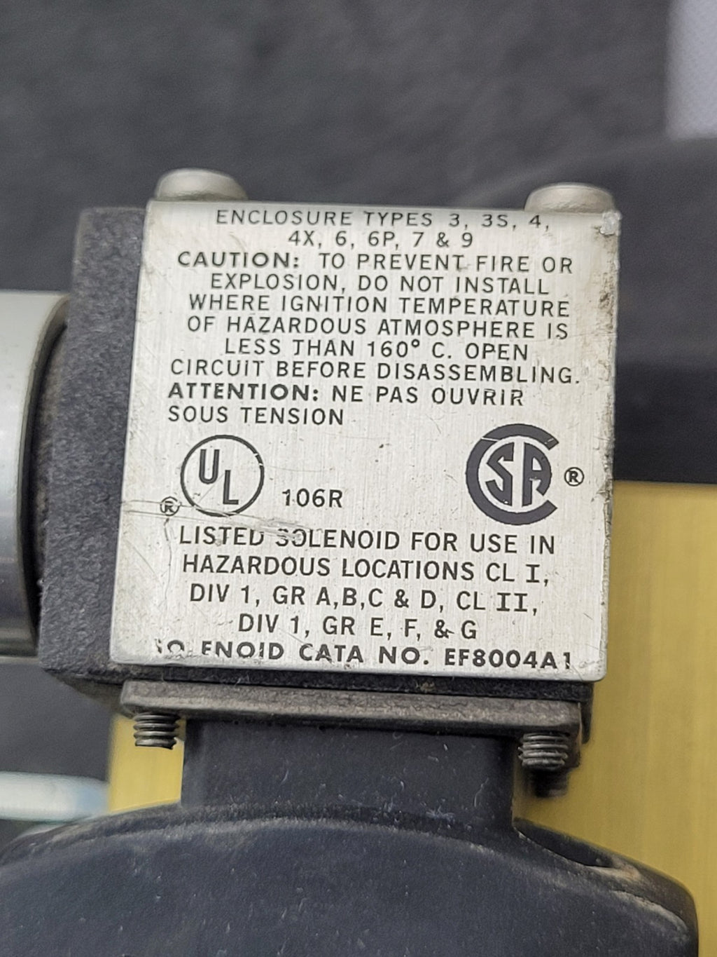 Moniteur Sentinel Sirca AP3.5 AMYB-5120 Pnumatic Rotary Value Operator ASCO 8551