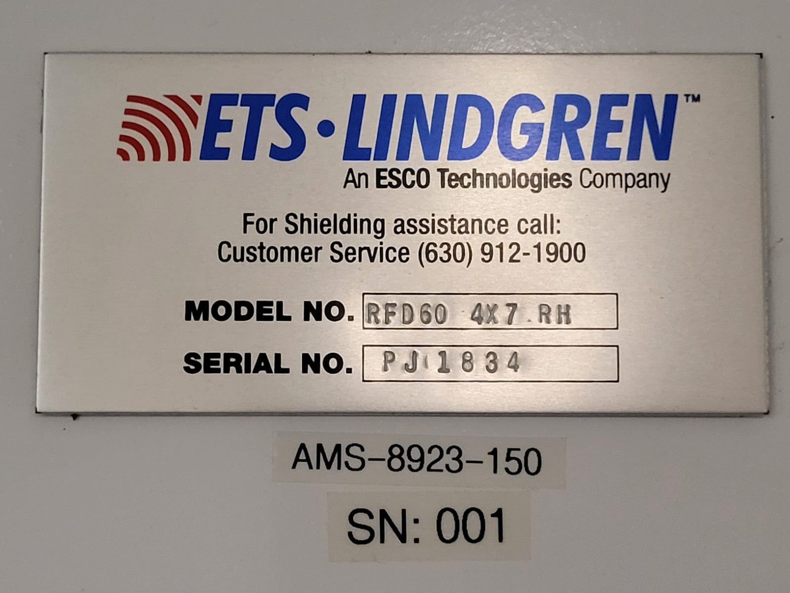 ETS-Lindgren AMS-5703 CATR Compact Antenna Test Range 5G Anechoic RF Chamber