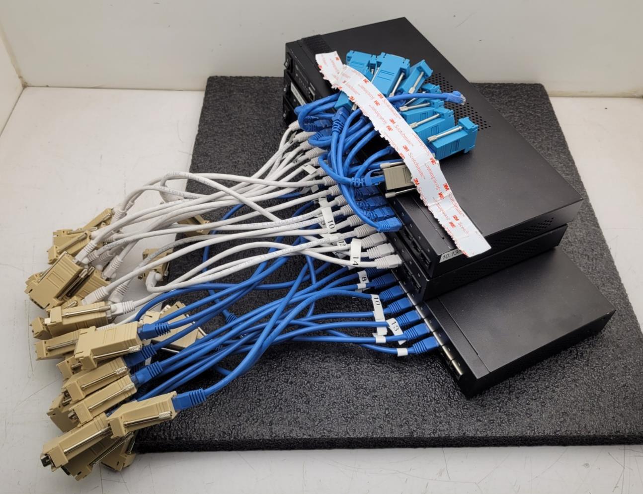 Lot of 3x Digi PortServer TS 16 MEI 16-Port Ethernet to Serial Terminal Server