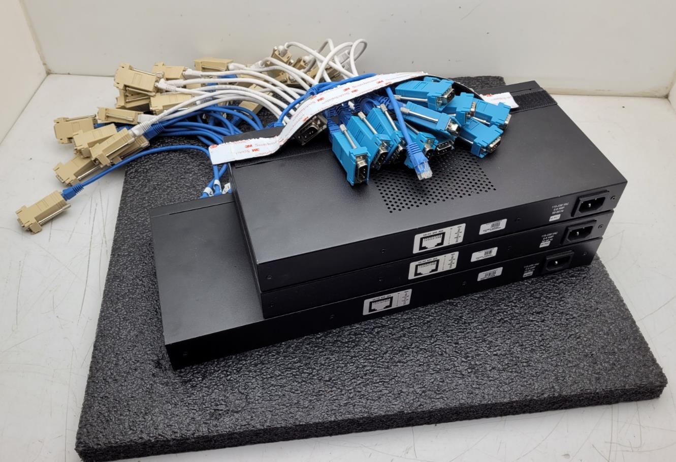 Lot of 3x Digi PortServer TS 16 MEI 16-Port Ethernet to Serial Terminal Server
