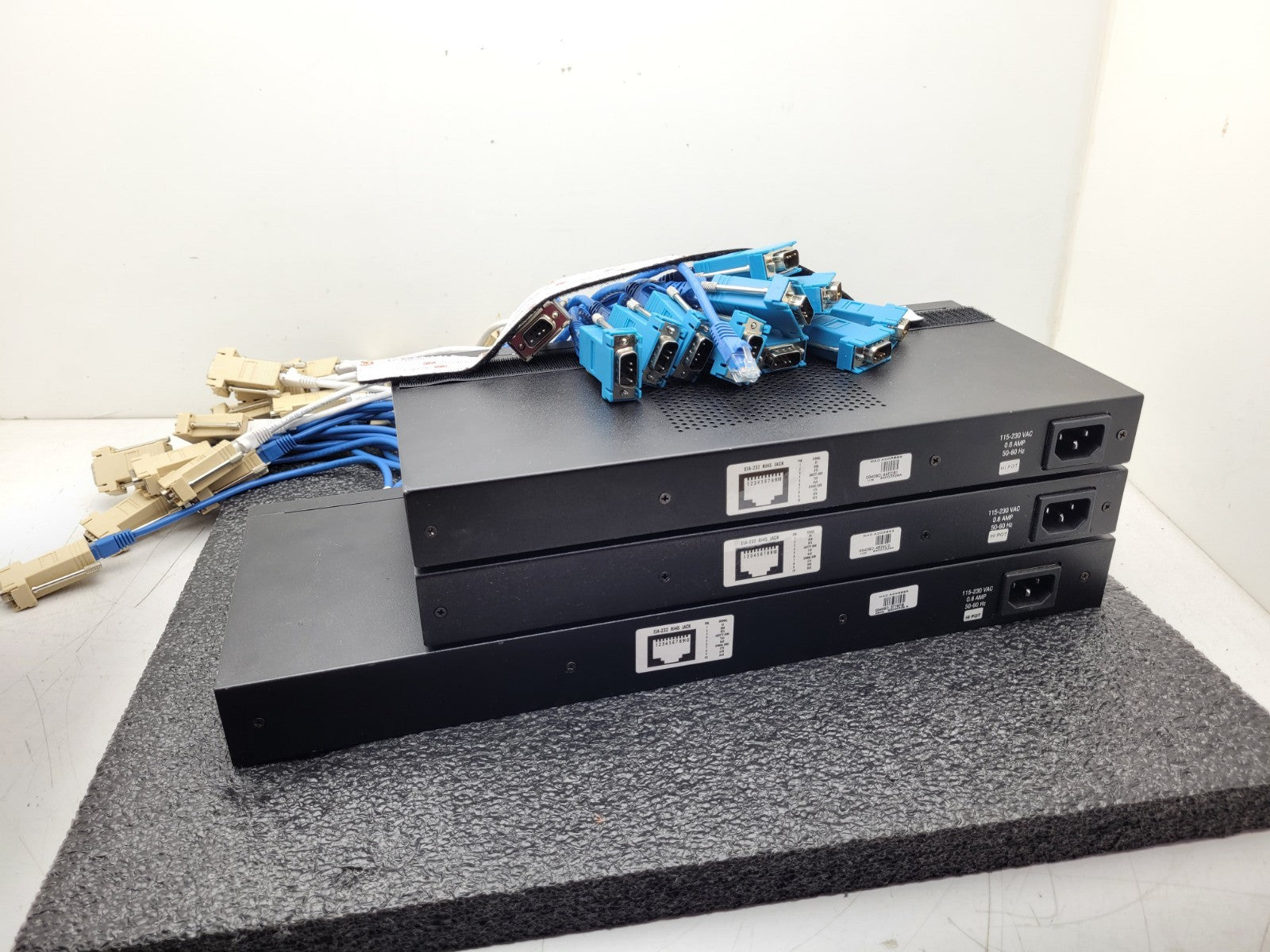 Lot of 3x Digi PortServer TS 16 MEI 16-Port Ethernet to Serial Terminal Server