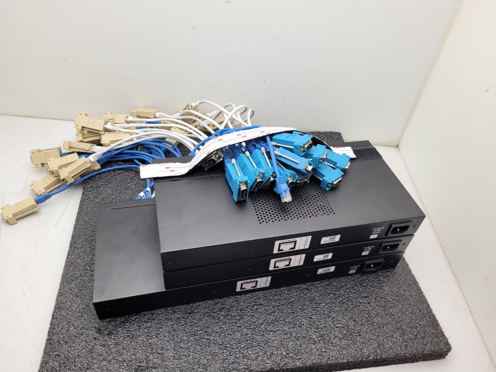 Lot of 3x Digi PortServer TS 16 MEI 16-Port Ethernet to Serial Terminal Server