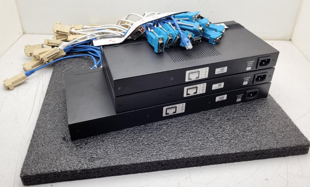 Lot of 3x Digi PortServer TS 16 MEI 16-Port Ethernet to Serial Terminal Server