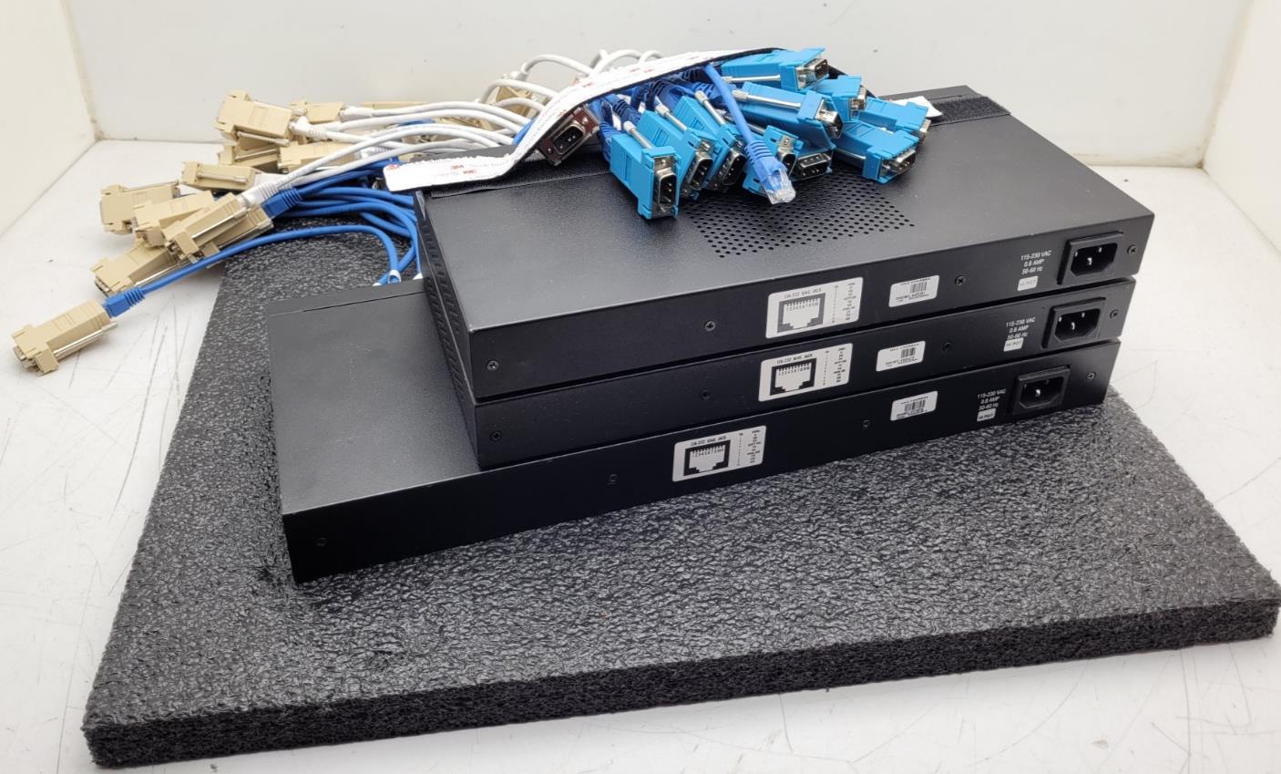 Lot of 3x Digi PortServer TS 16 MEI 16-Port Ethernet to Serial Terminal Server